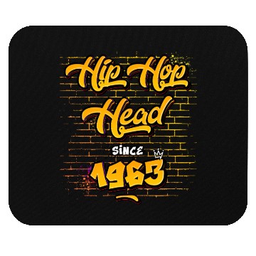 Discover Hip Hop Head Since 1963 - 62 Years Strong Mouse Pads