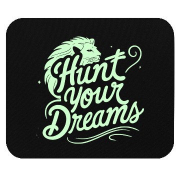 Discover Motivational Typography with Lion Illustration Mouse Pads