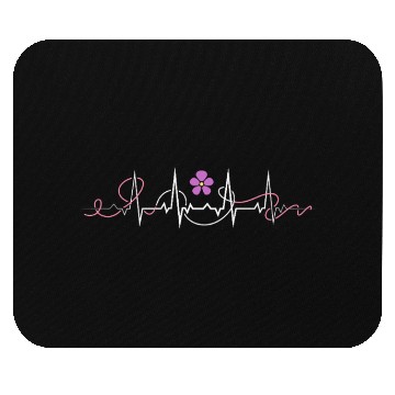 Discover Lesbian Heartbeat Love Pulse Queer Violet Flower Mouse Pads