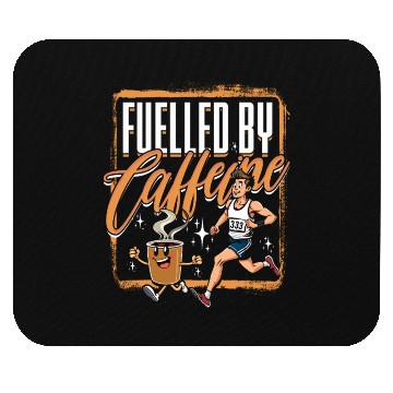 Discover Marathon Marathoner Running Fuelled By Caffeine Mouse Pads