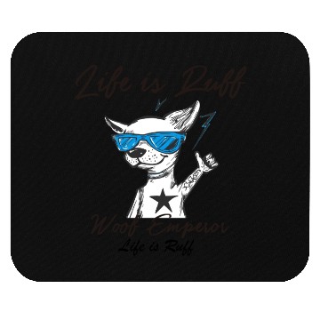 Discover Cool Graffiti Abstract Dog with Blue Sunglasses Mouse Pads