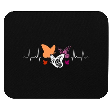 Discover Lesbian Heartbeat Beautiful Butterflies Pride Love Mouse Pads