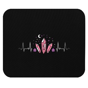 Discover Lesbian Heartbeat Crystals Moon Stars Pride Mouse Pads