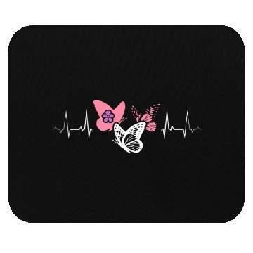 Discover Lesbian Heartbeat Butterflies Pink Cute Pride Mouse Pads