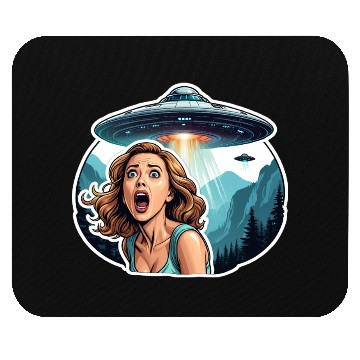 Discover UFO Invasion Alien Abduction Horror Mouse Pads