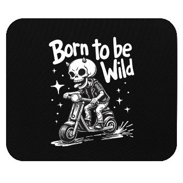Discover Born to Be Wild - Skull Devil on Scooter Mouse Pads