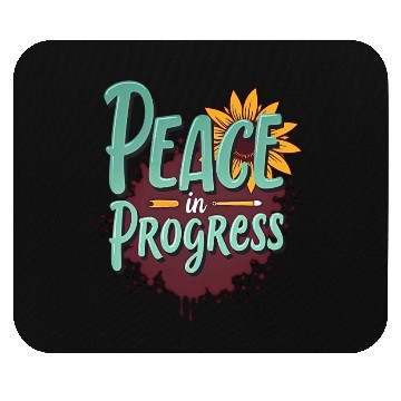 Discover Inspirational Sunflower and Peace Message Mouse Pads