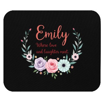 Discover Emily, where love and laughter meet Mouse Pads