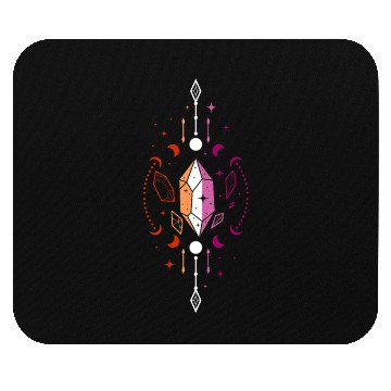 Discover Lesbian Pride Mystical Crystal with Moons Mouse Pads