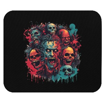 Discover Haunted Horror Faces – Creepy Skull Art Mouse Pads