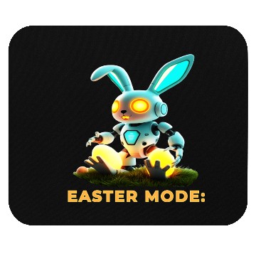 Discover Easter Mode Activated - Robot Bunny Mouse Pads
