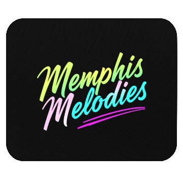 Discover Memphis Melodies Pastel Vibrant Typography Art Mouse Pads