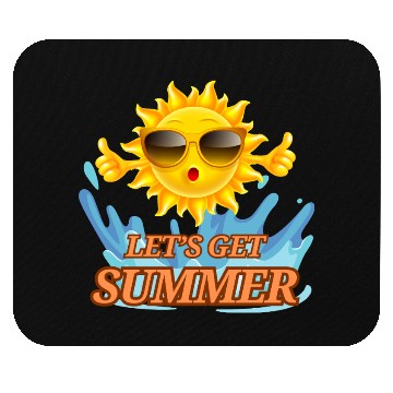 Discover Let’s Get Summer - Fun Sun & Waves Design Mouse Pads