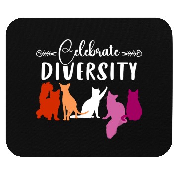 Discover Celebrate Diversity Lesbian Pride LGBTQ Cat Lover Mouse Pads
