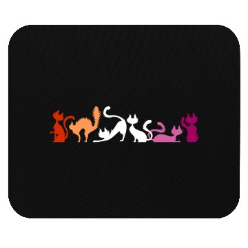 Discover Cats in Lesbian Pride Colors Stretch & Yoga Mouse Pads