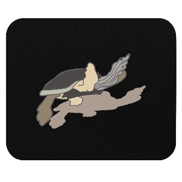 Discover Long-Necked Wonder: Unique Turtle Art Mouse Pads