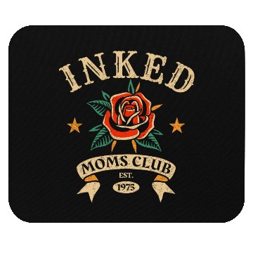 Discover Inked Moms Club – Tattoo Rose Emblem Mouse Pads