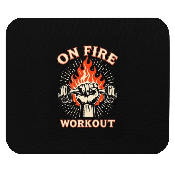Discover On Fire Workout | Gym Motivation Mouse Pads