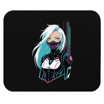 Discover Cyberpunk Girl Mouse Pads