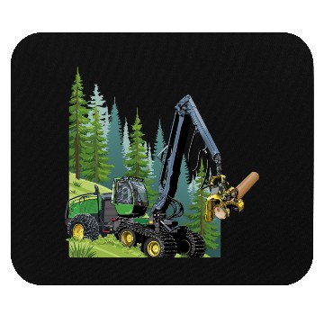 Discover Harvester in the forest Mouse Pads