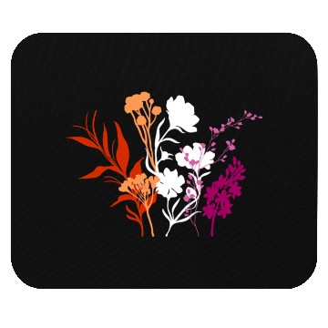 Discover Minimalist Wildflowers Lesbian Pride Aesthetic Mouse Pads
