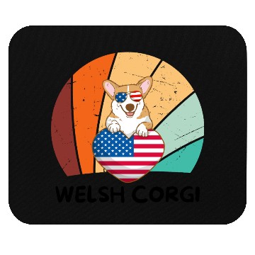 Discover Patriotic Pup: Corgi in the USA Mouse Pads