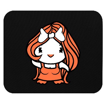 Discover Bird Lady Woman Female Pretty Dress Bow Chick Cute Mouse Pads