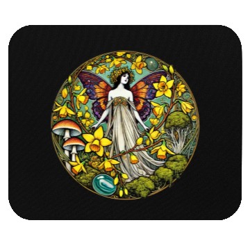 Discover Vintage Spring Nature Fairy Mouse Pads