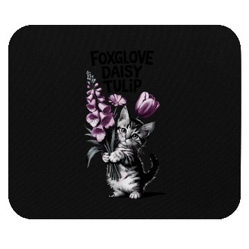 Discover Subtle Floral Anti Trump Flowers Foxglove Daisy Mouse Pads