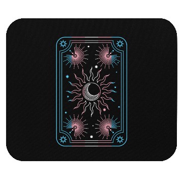 Discover Mystical Transgender Tarot Card with Sun and Moon Mouse Pads