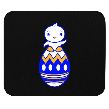 Discover Chick Sits On Giant Easter Egg Waving Easter Sweet Mouse Pads