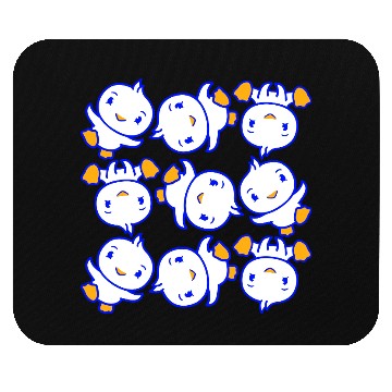 Discover 9 Ducks Many Friends Pattern Party Birds Dance Fun Mouse Pads