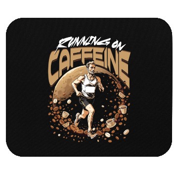 Discover Marathon Marathoner Running On Caffeine Mouse Pads