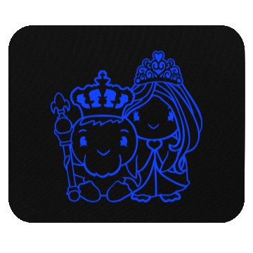 Discover 2 Ducks King Queen Prince Princess Couple Crown Mouse Pads