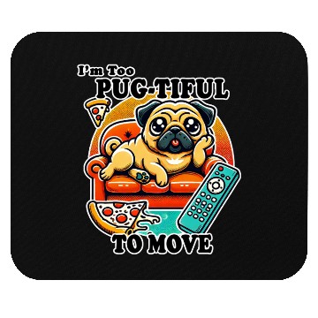 Discover Pug Relaxing Couch Design Mouse Pads