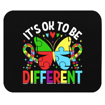 Discover It’s OK to Be Different Autism Awareness Butterfly Mouse Pads