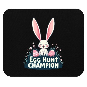 Discover Egg Hunt Champion Bunny Design Mouse Pads