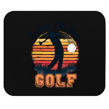 Discover Golf Swing Typography - Vintage Golfer Design Mouse Pads