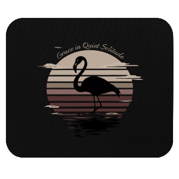 Discover Serene Flamingo Sunset Silhouette Mouse Pads