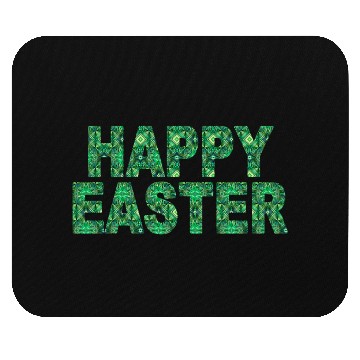 Discover Happy Easter Green Swirl Font Easter Gift Mouse Pads