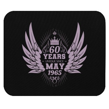 Discover 60th birthday angel wings unique since May 1965 Mouse Pads