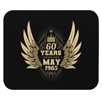 Discover 60th birthday angel wings unique since May 1965 Mouse Pads