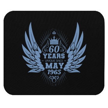 Discover 60th birthday angel wings unique since May 1965 Mouse Pads