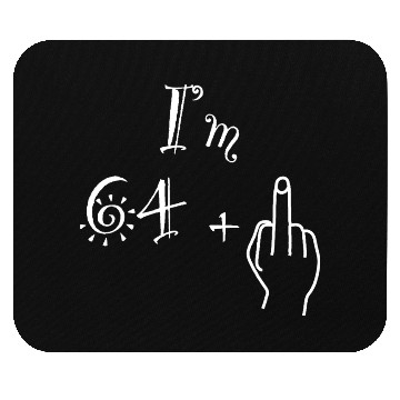 Discover I'm 64 + 1 = 65, White Lettering Mouse Pads