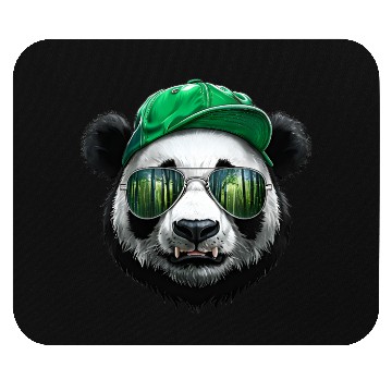 Discover Panda Wearing A Baseball Cap Mouse Pads