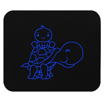 Discover Duck Riding Sitting Giant Turtle 2 Friends Team Mouse Pads