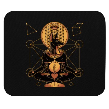 Discover Anubis Ancient Egypt Sacred Geometry Balance Mouse Pads