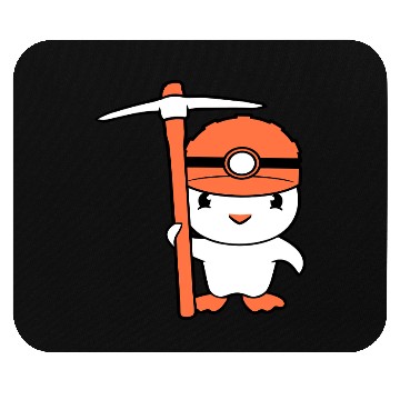 Discover Duck miner pickaxe helmet lamp hard work mining Mouse Pads