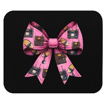 Discover Coquette Bow Ham Radio Pattern Operator Mouse Pads