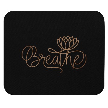 Discover Breathe Lotus Design Mindfulness Wellness A Mouse Pads